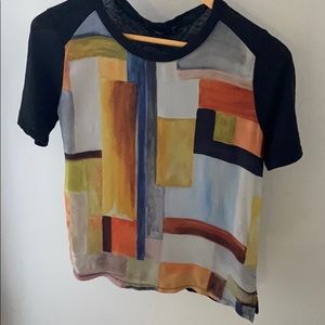 Zara Abstract art tshirt